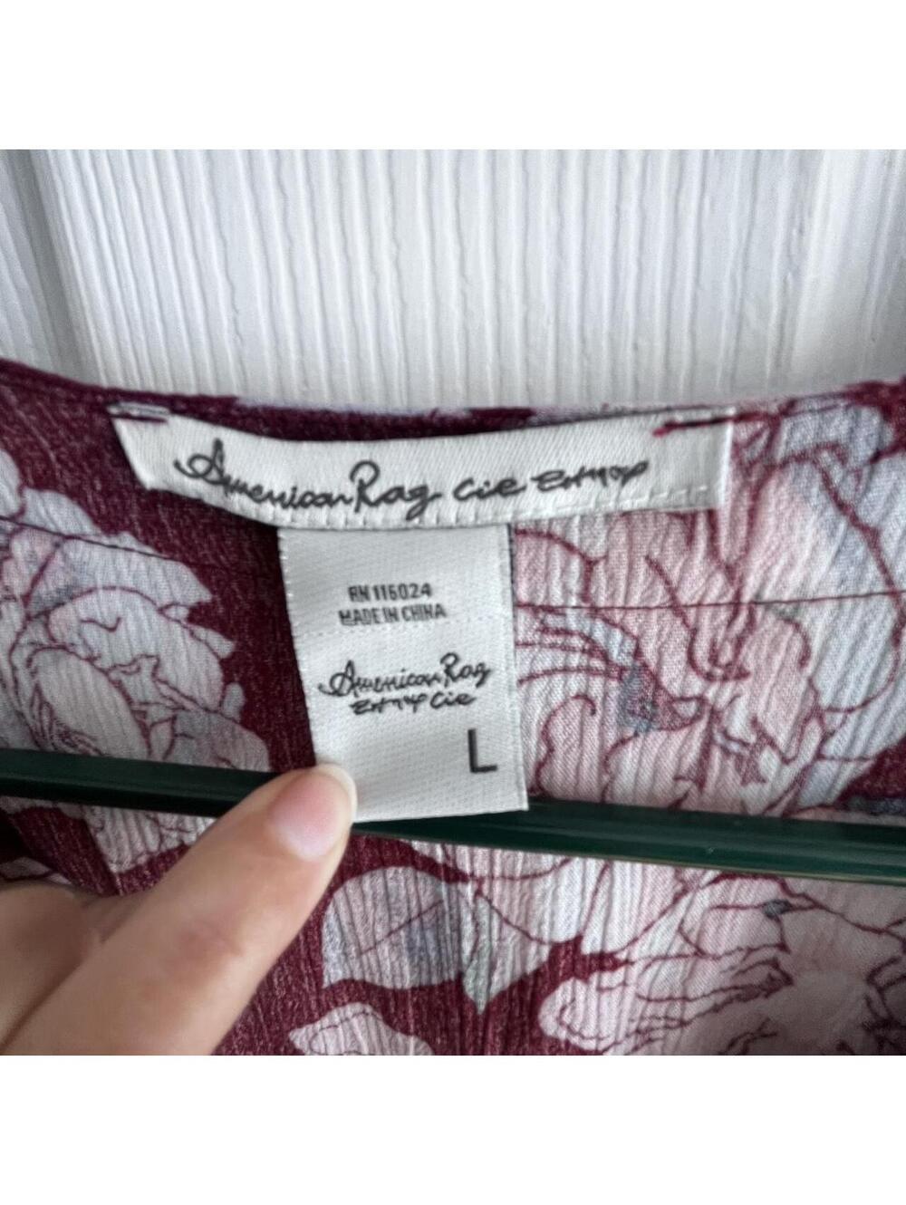 American Rag Cie Women's Purple and Burgundy Blous - Picture 6 of 8